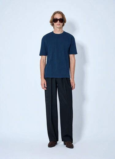 Saint Laurent Cassandre Oversized T-Shirt Blue sla0164002