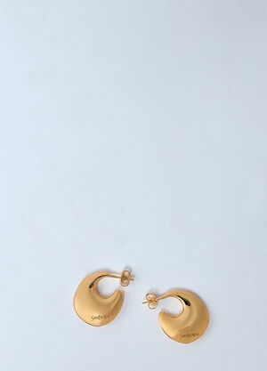 Saint Laurent Teardrop Hoop Earrings Gold sla0259048