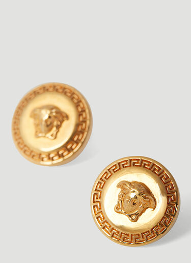 Medusa Biggie Stud Earrings Versace Medusa Biggie Stud Earrings Gold ver0251060
