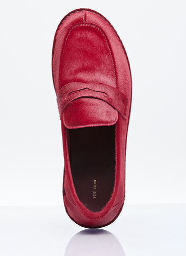 The Row Cary Loafers Burgundy row0256032