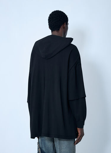 Rick Owens DRKSHDW Tommy Hustler Hooded T-Shirt Black drk0162008
