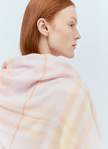 Burberry 格纹羊毛围巾  粉色 bur0255078