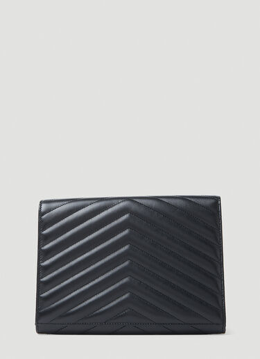 Saint Laurent Envelope Logo Clutch Black sla0253083