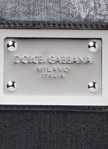 Dolce & Gabbana 徽标铭牌尼龙腰包 黑 dol0154011
