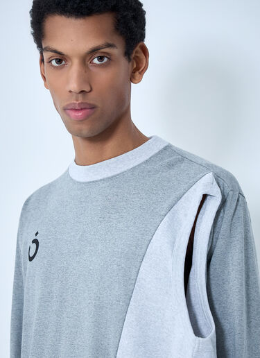 NÒMARYTHM TEXTILE Asymmetrical Long Sleeve Top Grey nma0162002