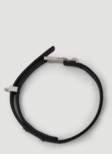 Rick Owens Leather Choker Necklace Black ric0149039