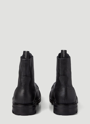 Alexander McQueen Worker 系带靴 黑 amq0146038