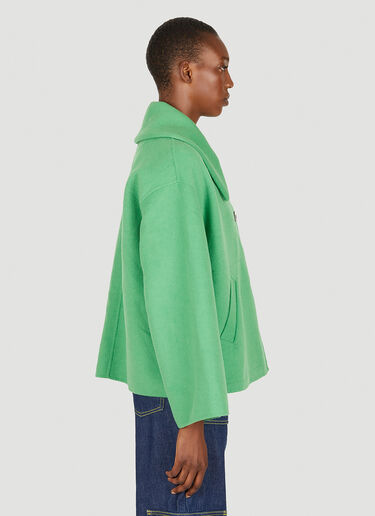 GANNI Oversized Collar Jacket Green gan0251084