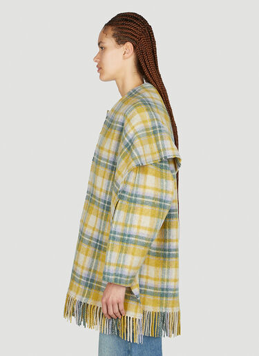 ファティ チェックスカーフコート Isabel Marant Étoile ファティ チェックスカーフコート イエロー ibe0251005