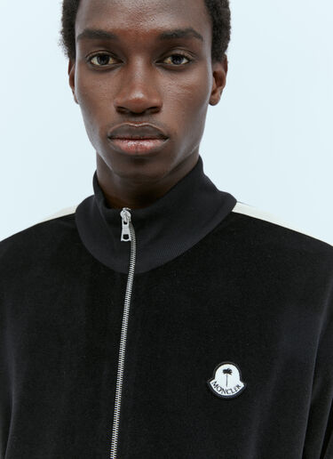 Logo Patch Zip-Up Sweatshirt Moncler x Palm Angels Logo Patch Zip-Up Sweatshirt Black mpa0355013