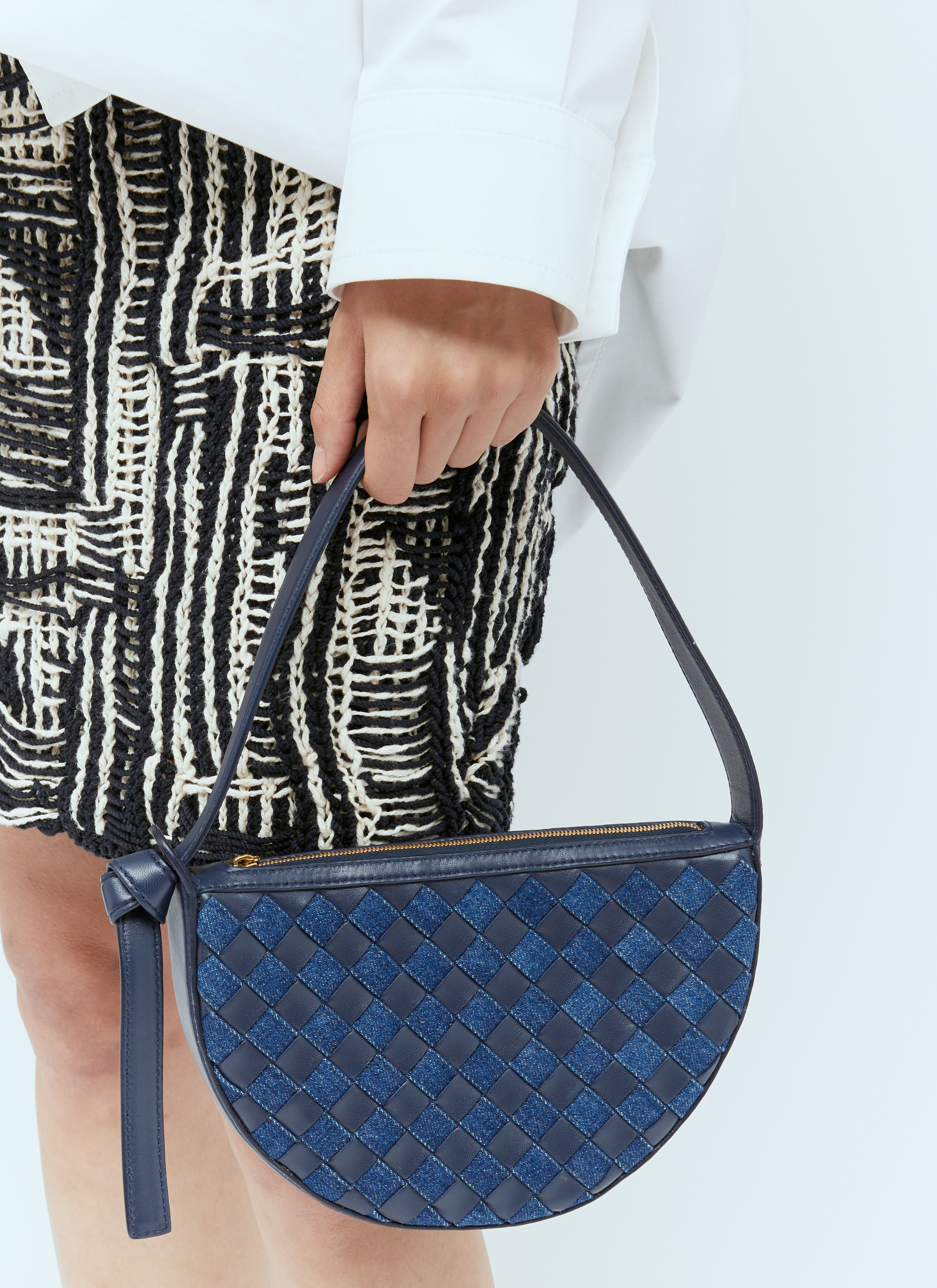 Bottega Veneta Women's' Mini Sunrise Shoulder Bag in Blue