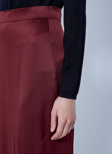 LN-CC® - Max Mara: Satin Maxi Skirt - Red Max Mara Satin Maxi Skirt Red max0266210