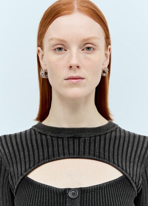 Marc Jacobs Monogram Crystal Hoops Black mcj0258004