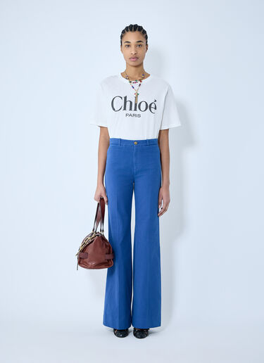 Chloé 喇叭精裁长裤  蓝色 chl0259011