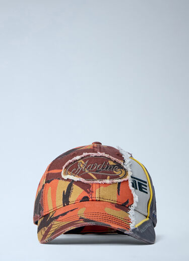 LN-CC® - Martine Rose: Collage Cap - Orange Martine Rose Collage Cap Orange mtr0164005