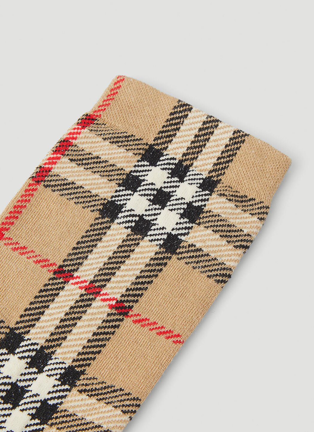 Burberry Vintage Check Intarsia Socks in Beige LN CC