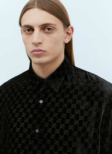 Gucci GG Velvet Shirt Black guc0155041