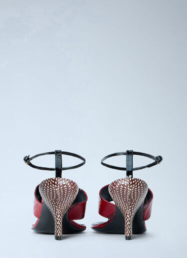 LN-CC® - Dries Van Noten: Strappy Heeled Sandals - Red Dries Van Noten Strappy Heeled Sandals Red dvn0264057