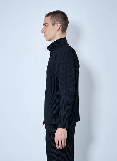 Homme Plissé Issey Miyake Pleated ZIp-Up Shirt Black hmp0160021
