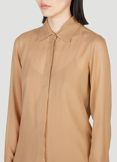 Max Mara Sheer Georgette Shirt Camel max0253036