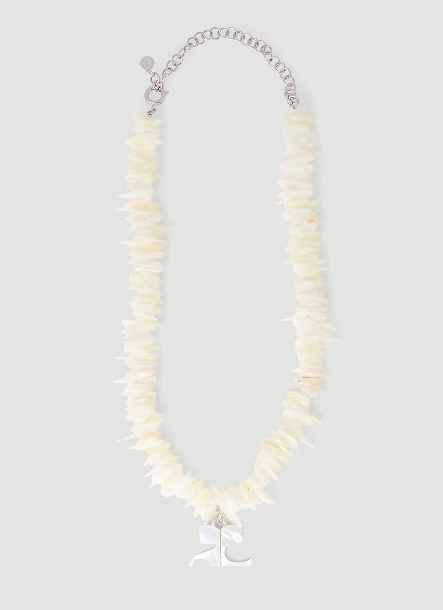 Courrèges Coral Choker Necklace In White