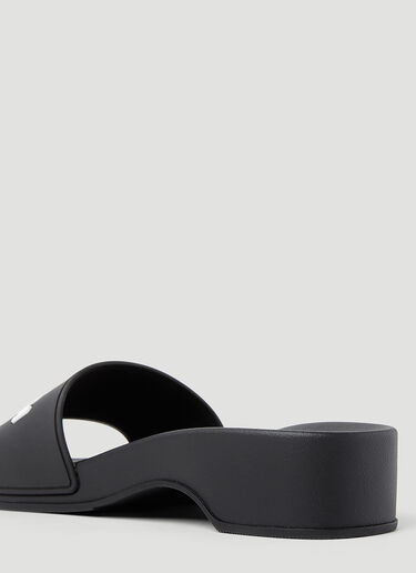 Pool Wedge Slides Balenciaga Pool Wedge Slides Black bal0252005