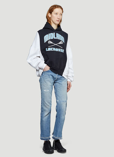 Bonum Contrast-Panel Hooded Sweatshirt White bon0344026