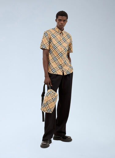 Burberry Check Poplin Shirt Beige bur0157005