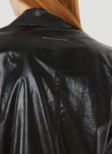 MM6 Maison Margiela Leather Look Blazer Black mmm0248002