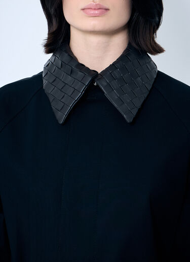 Bottega Veneta Cotton Trench Coat Black bov0259002