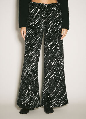Marni Flocked Loose Jeans Black mni0258006