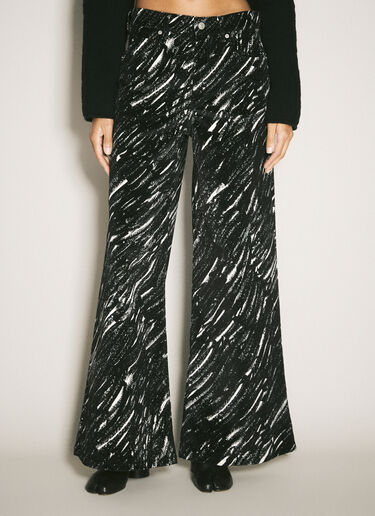 Marni Flocked Loose Jeans Black mni0258006