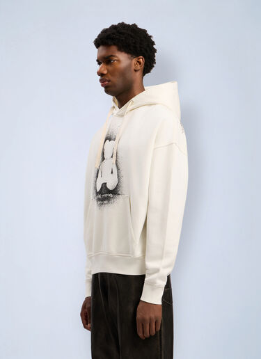 Spray Bear Loose Hooded Sweatshirt Palm Angels Spray Bear Loose Hooded Sweatshirt White pma0162015