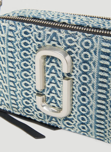 Marc Jacobs 交织字母水洗牛仔布快照单肩包 蓝色 mcj0253010