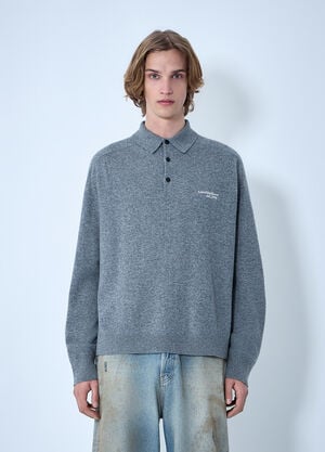 Acne Studios Wool Knit Polo Dark Grey acn0164028