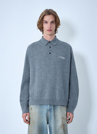 Acne Studios Wool Knit Polo Dark Grey acn0164028