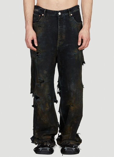 Balenciaga Destroyed Jeans Black bal0152042