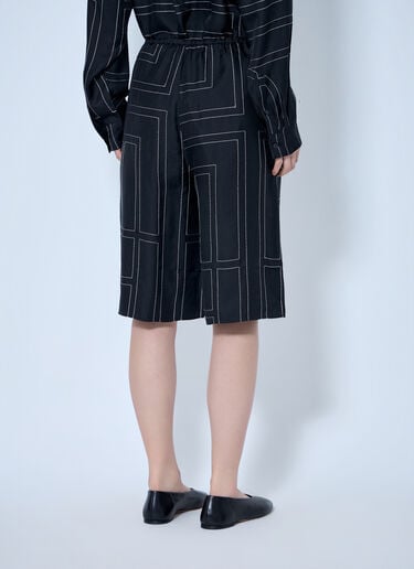 Toteme Monogram Silk Pj Culottes Black tot0265042