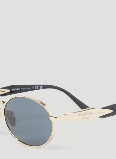 Prada Oval Sunglasses Gold lpr0353005