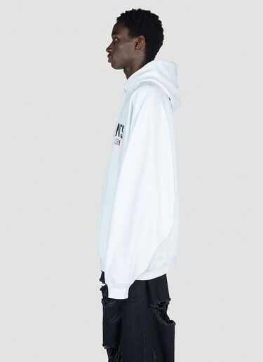 Vetements Flag Logo Hooded Sweatshirt White vet0154003