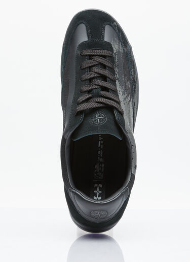 락 스웨이드 스니커즈 Stone Island 락 스웨이드 스니커즈 블랙 sto0154081