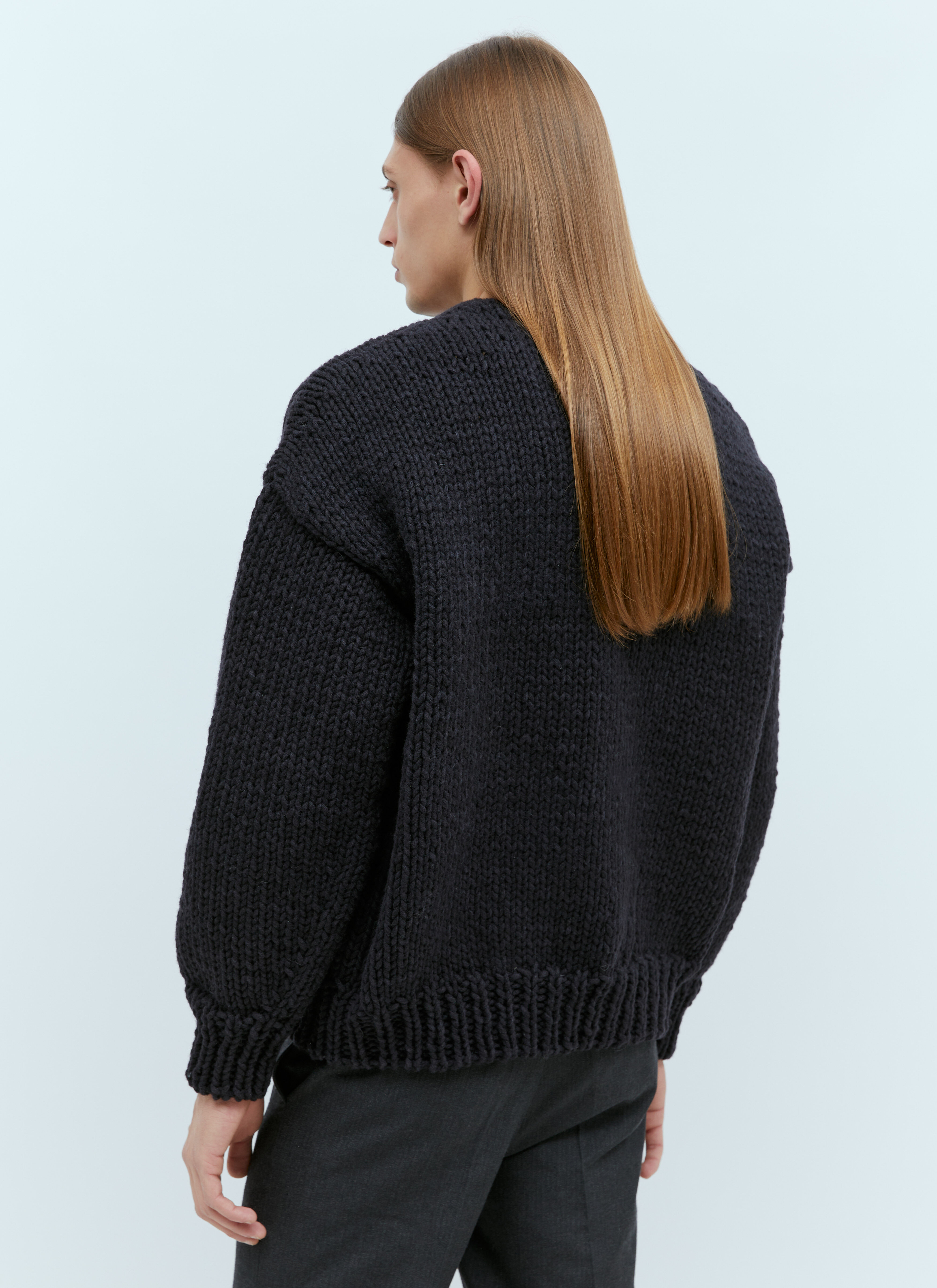 トップス visvim AMPLUS V-NECK KNIT L/S Visvim Men's' Amplus V-Neck Sweater in Blue | LN-CC®