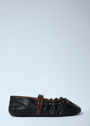 Marni Leather Flat Shoes Brown mni0263014
