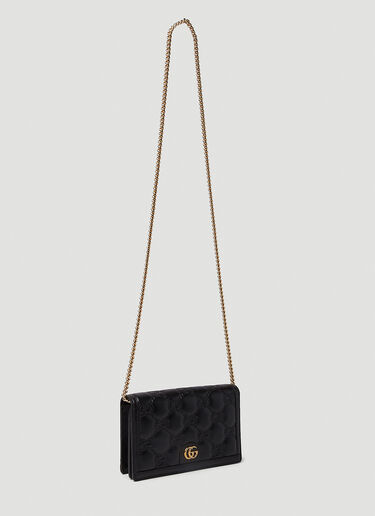 Gucci GG Matelassé Chain Wallet Black guc0251122