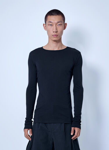 Entire Studios Sheer Long Sleeve Top Black ent0166021