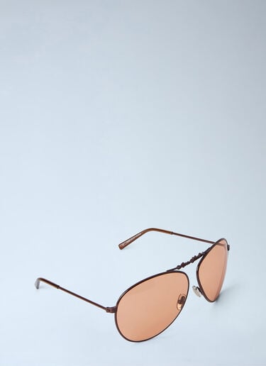 LN-CC® - Acne Studios: Metal Aviator Sunglasses - Brown Acne Studios Metal Aviator Sunglasses Brown acn0264061