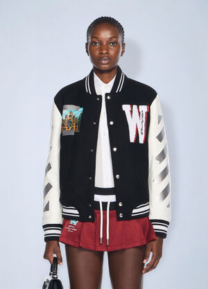 Off-White Wo Soundsystem Varsity Jacket Black ofw0262084