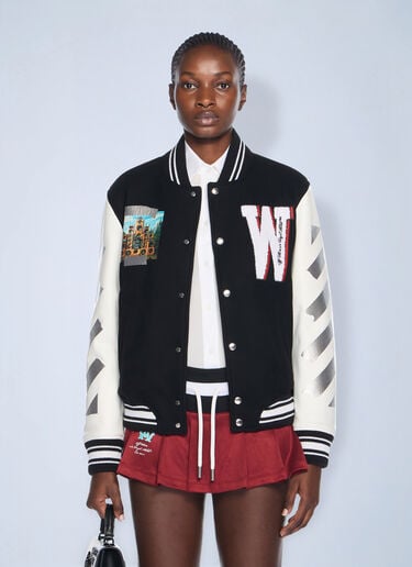 Off-White Wo Soundsystem Varsity Jacket Black ofw0262084