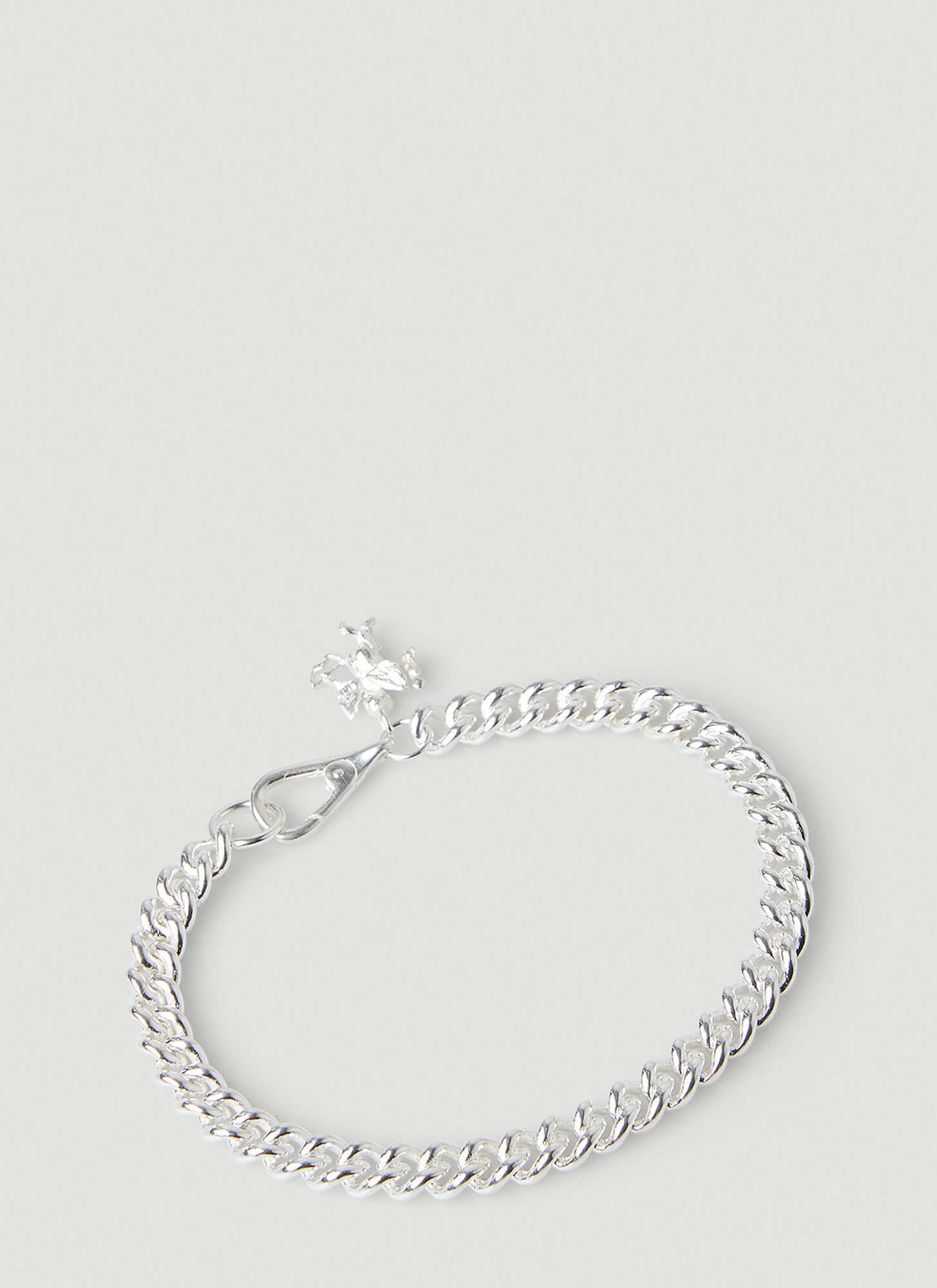 Georgia Kemball Cupid Curb Bracelet In Silver