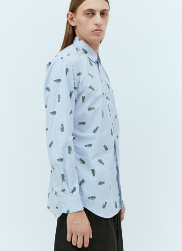 Comme des Garçons SHIRT 스트라이프 & 로고 프린트 셔츠 블루 cdg0154004